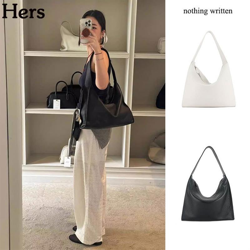 正品韩国nothing written 头层牛皮腋下百搭休闲单肩女包