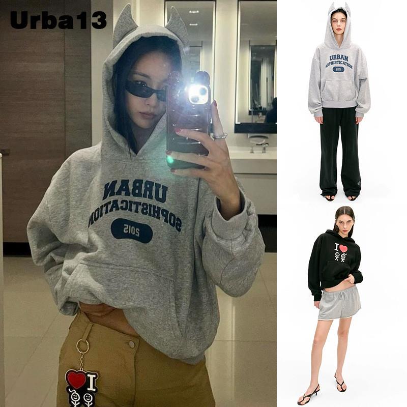 Urba13买手店正品Urban Sophistication卫衣小恶魔连帽衫戴帽上衣