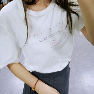 衫 梵贝希夏季 T恤上衣休闲圆领字母短袖 男女士速干半袖 8212518 新款