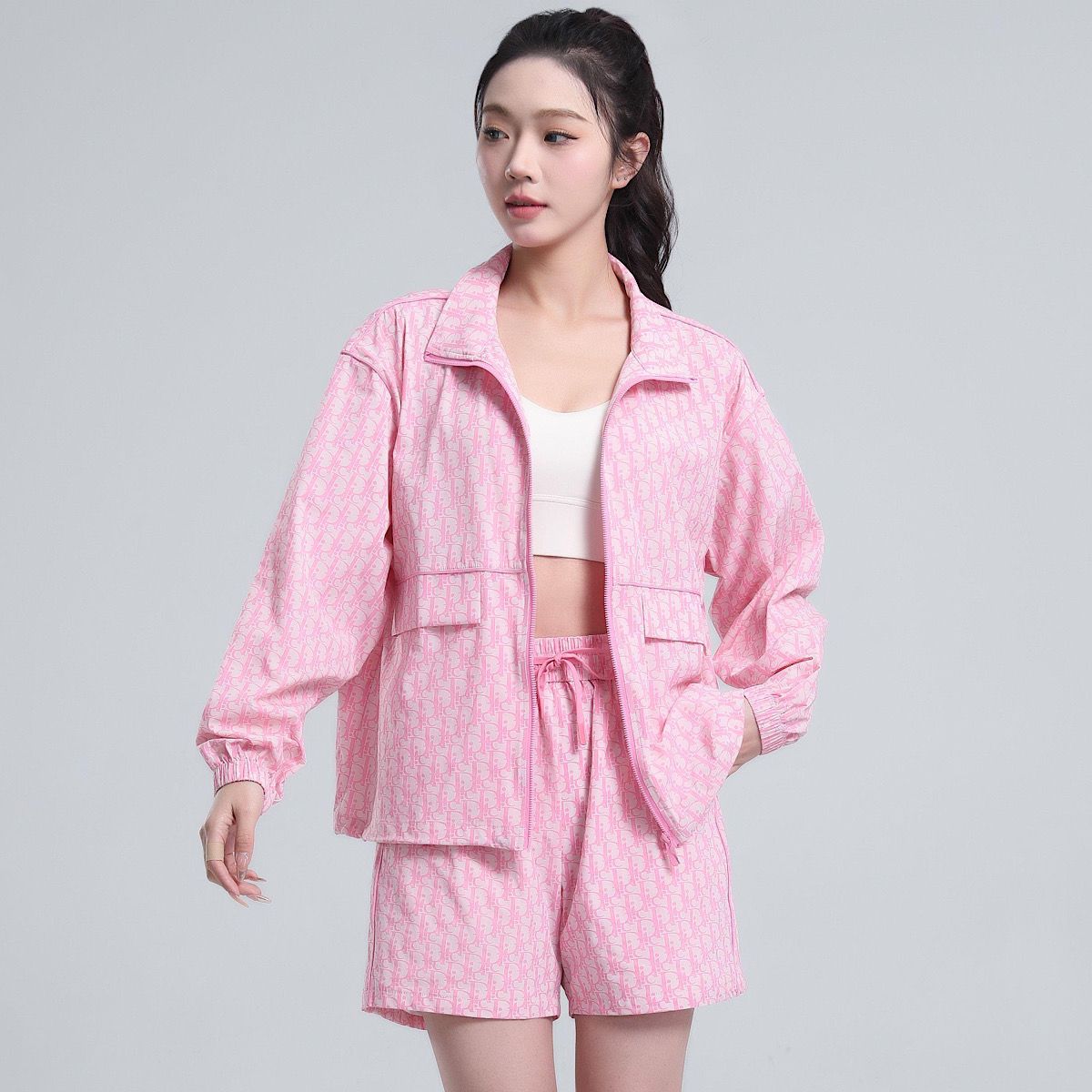梵贝希防晒衣夏季新款印花时尚透气立领速干薄款外套8452071正品