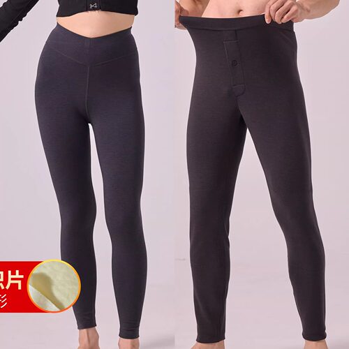 如锦保暖裤男91103羊毛加长护膝双层薄款棉裤中厚打底秋裤女92103