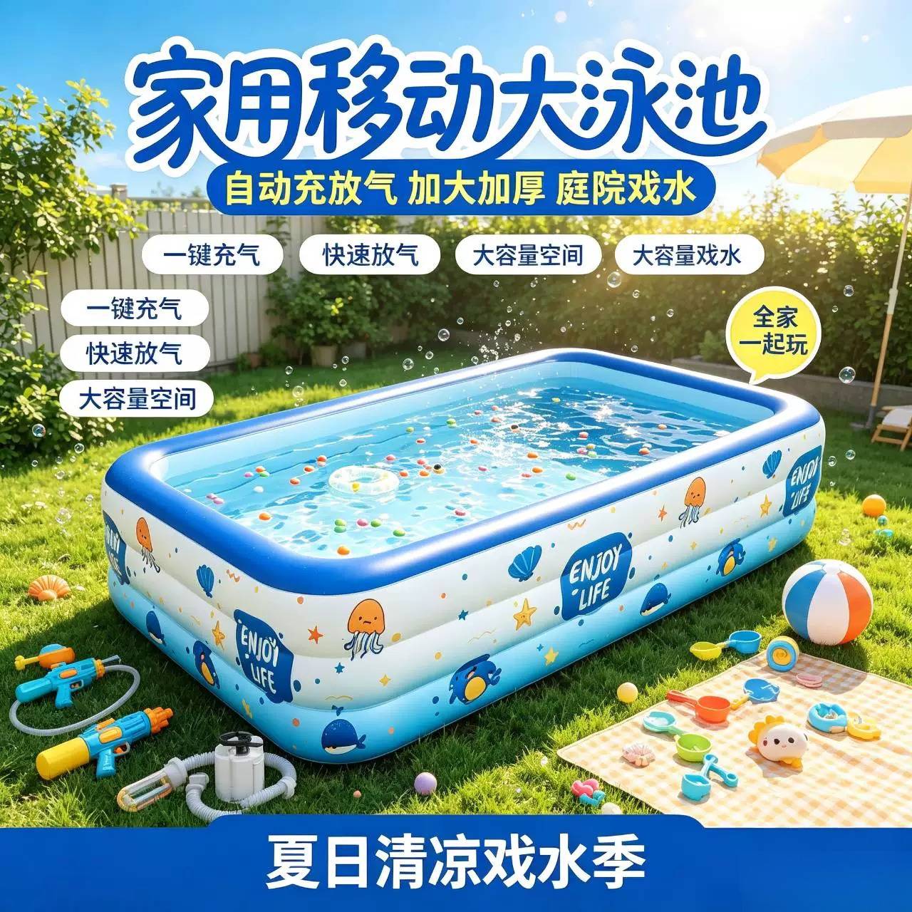 儿童专用加厚充气游泳池|婴儿+