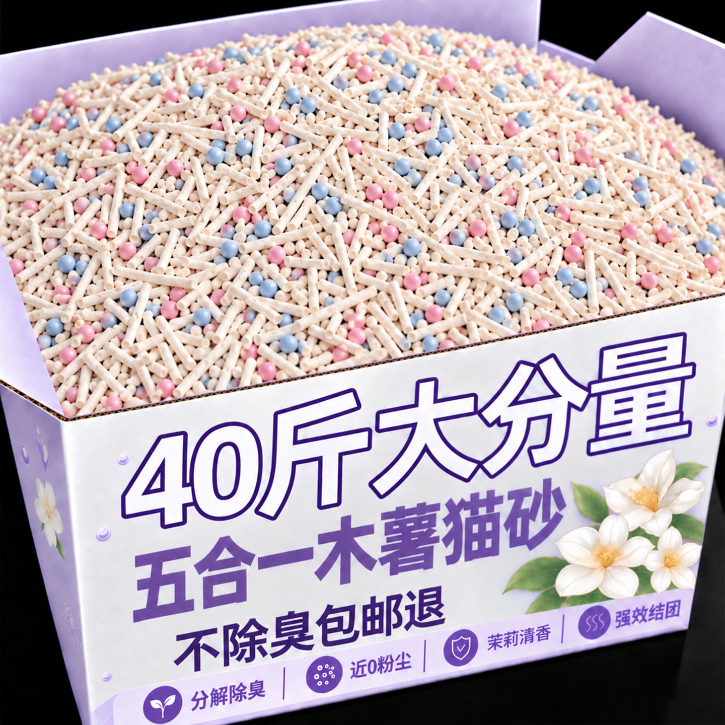 【官补20%】五合一木薯猫砂除臭