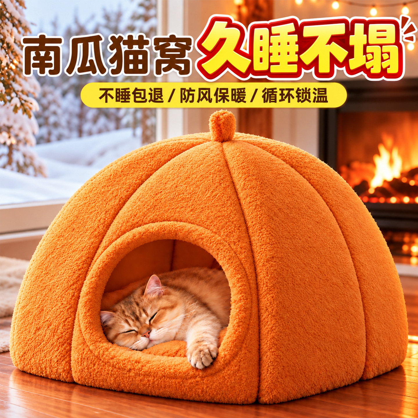 【不睡包退】南瓜猫窝四季通用