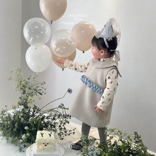 kalokalo原创澳洲羊毛呢背心裙新年圣诞小龄女宝生日裙柔软高级感