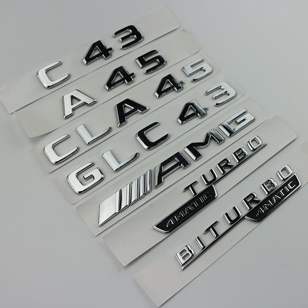 适用于奔驰A45 CLA45 GLA45 GLE43 GLC43 E43 C43AMG改装车标尾标