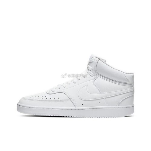 清仓Nike Court Vision Mid男子纯白中帮耐磨休闲板鞋CD5466-100