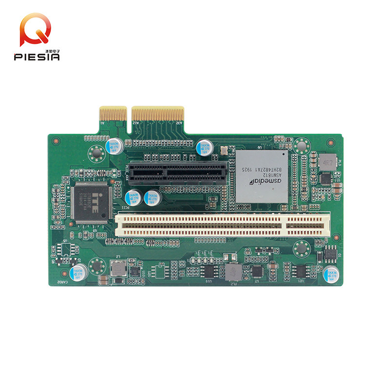 派勤工控主板pcie一拖二转pci插槽扩展板 pcie_x4 高速显卡转接卡