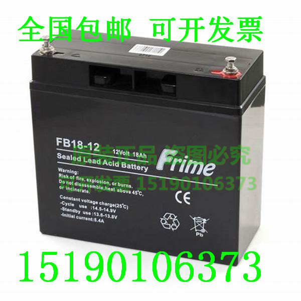 Frime蓄电池FB18-12(12V18AH)免维护 UPS 轮船 应急电源