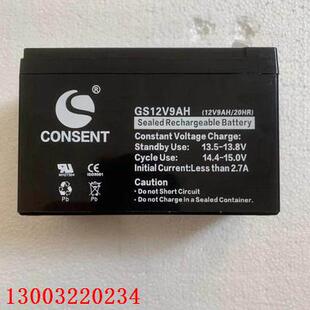 CONSENT光盛蓄电池GS12-7 GS12-9 12v5ah17ah24ah65ah 6v12ah10ah