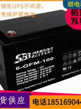 圣豹SBB蓄电池6-GFM-100 12V100AH EPS/UPS电源直流屏用铅酸电池