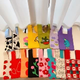 Оригинальная трикотажная шерстяная сумка для ланча, ведро, жилет, в корейском стиле