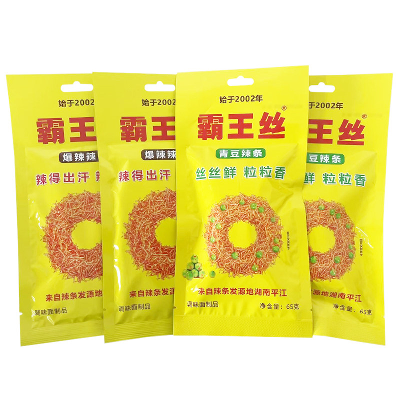 霸王丝爆辣辣条青豆辣丝休闲小吃图片