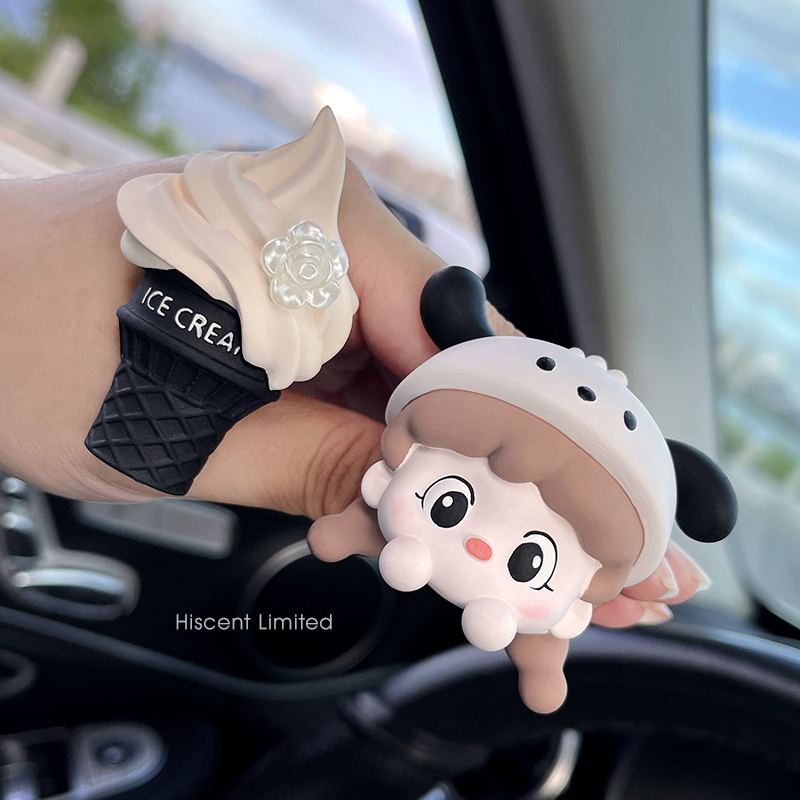 可爱冰激凌女孩车载香薰汽