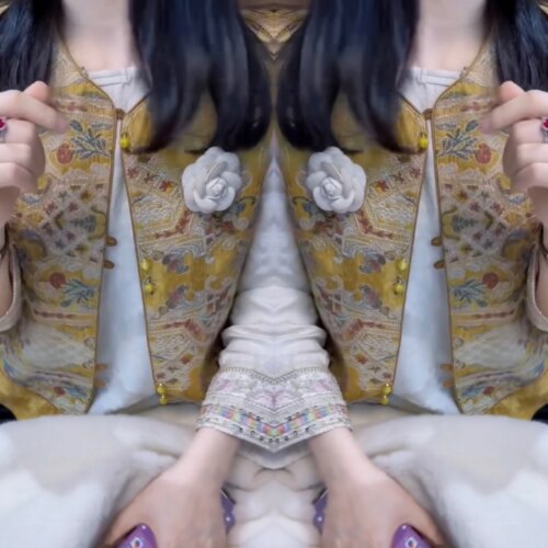 新中式国风重工提花洋气两件套女