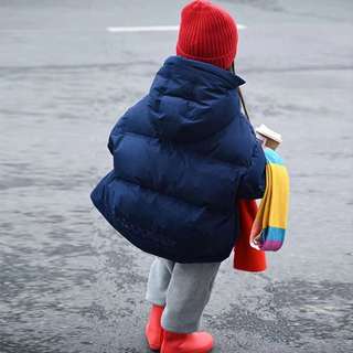 韩国童装儿童羽绒服男童女童宝宝短款加厚面包服小童大童冬装外套