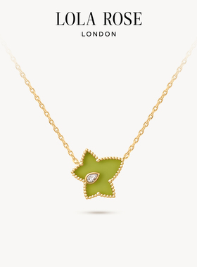 Lola Rose罗拉玫瑰常青藤项链女款绿色新款小众绿玛瑙生日礼物