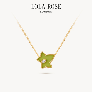 小众绿玛瑙生日礼物 绿色新款 Lola Rose罗拉玫瑰常青藤项链女款
