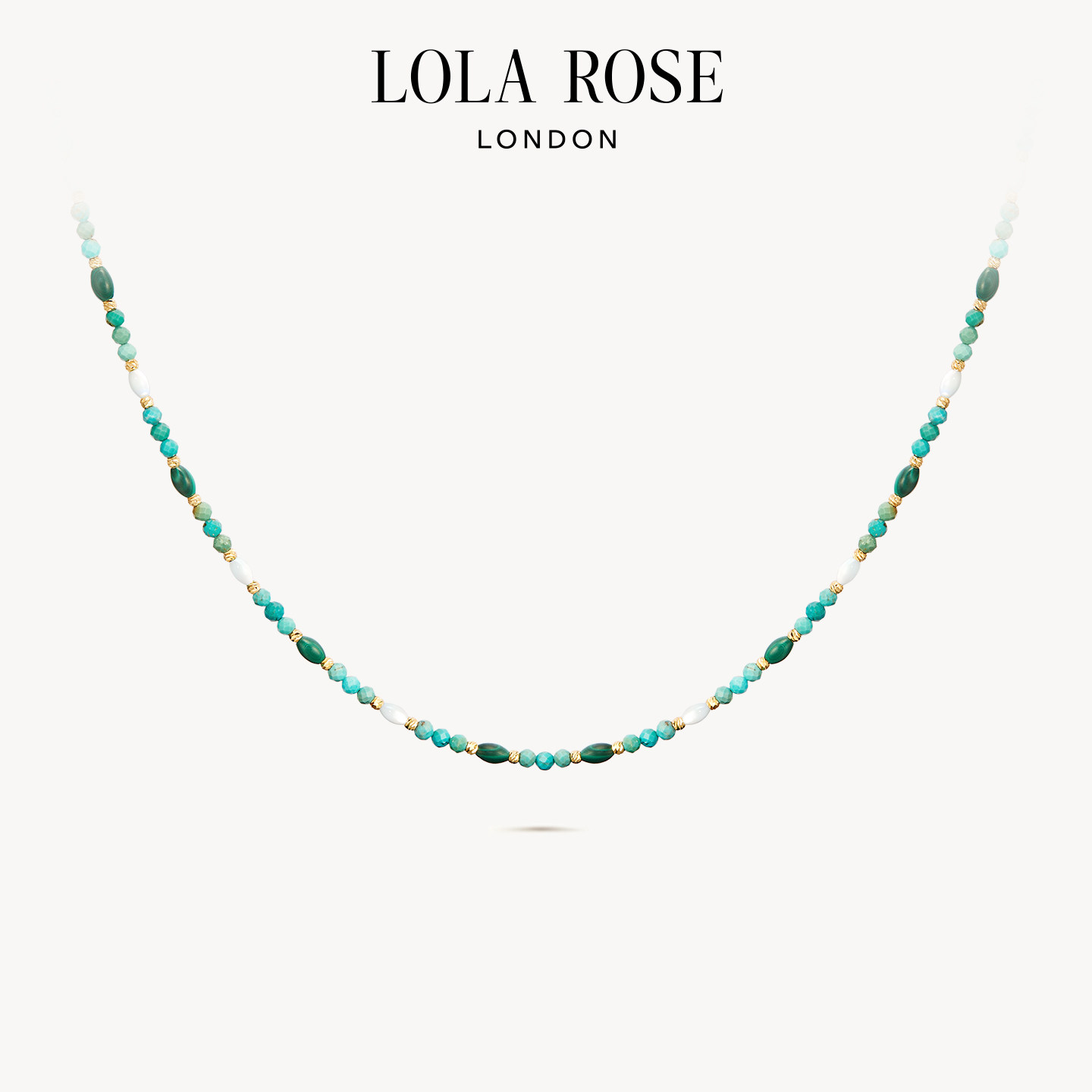 Lola Rose罗拉玫瑰串珠系列绿松石孔雀石项链彩色宝石生日礼物
