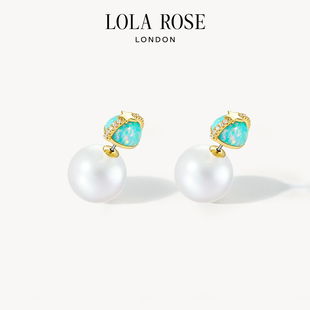 Lola Rose罗拉玫瑰日心说珍珠耳钉耳环女款轻奢欧泊新年礼物