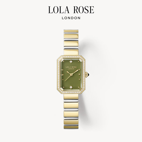 Lola Rose罗拉玫瑰方糖小绿表闪耀款绿色手表女款轻奢生日礼物