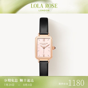 Lola 小眾復(fù)古氣質(zhì)方表生日禮物 手表女輕奢時(shí)尚 Rose羅拉玫瑰女款