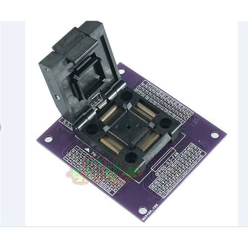 QFP100翻盖烧录测试座SMT32