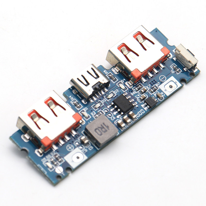 Type-c充电口双usb充电宝电源板升压模块2.4A移动电源DIY主板5V