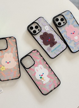 COCO甜心奶兔适用苹果15Pro亚克力iPhone14Promax手机壳13网红CASE明星同款12promax潮11/13promax防摔保护套