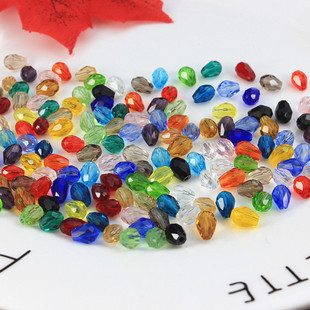 7mm直孔水滴水晶珠子散珠成人手工制作diy配件项链发饰手链材料