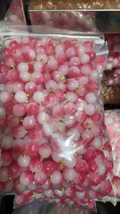 半孔草莓小桃子琉璃水晶散珠子吊坠古风汉服diy手工发簪制作材料