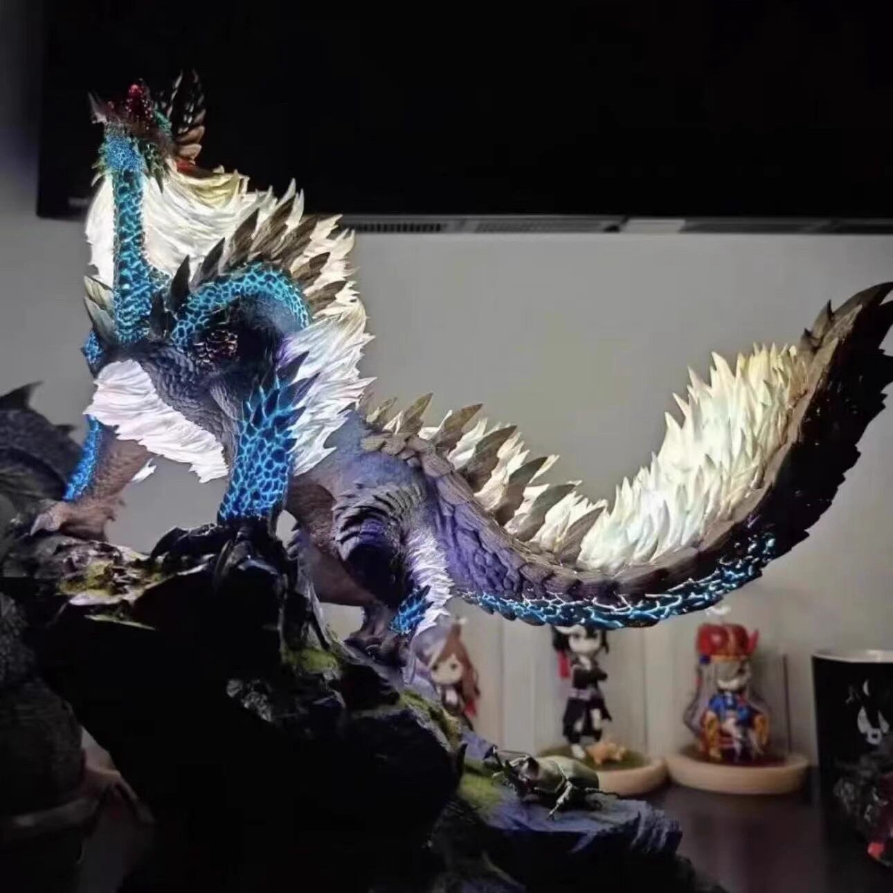 冰原雷狼龙手办怪物猎人世界动漫雕像模型摆件玩具gk游戏怪兽GK