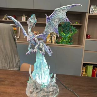 青眼白龙手办游戏王究极龙雕像模玩动漫摆件礼物男生