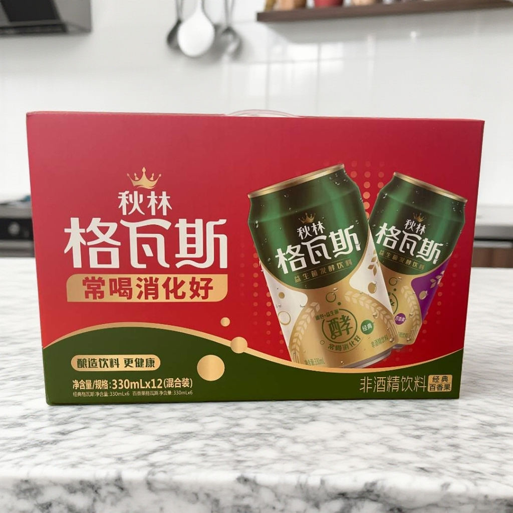 秋林格瓦斯饮料大窑汽水330ml/罐
