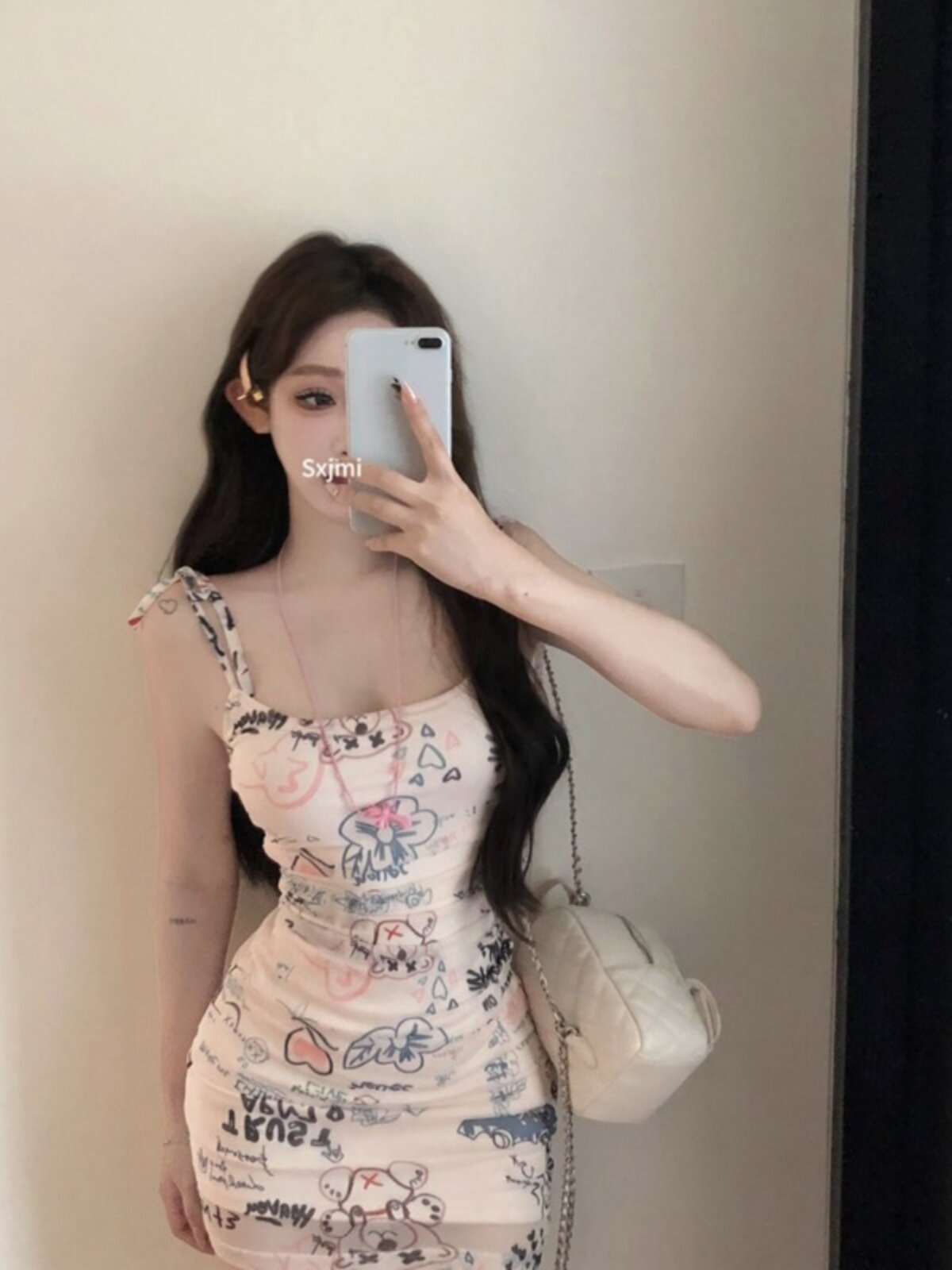 SUMMER DRESS AMERICAN PURE LUST HOT GIRL SEXY SLIP DRESS SMALL WOMAN PEAR-SHAPED BODY SLIM HIP SKIRT