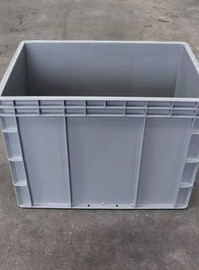 EU4644灰色物流箱600*400*450收纳箱子550*350*440大号胶箱筐框盒