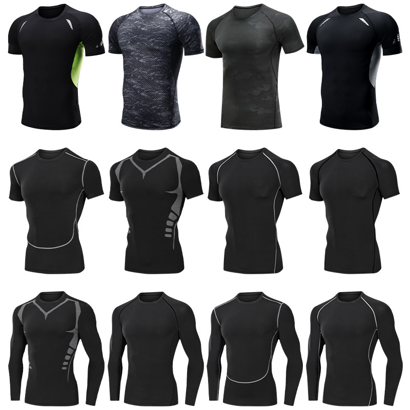 高弹运动紧身衣服男长袖短袖