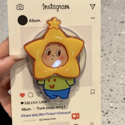 立体星星头套男孩磁吸支架适用MagSafe手机强力吸附桌面懒人支架