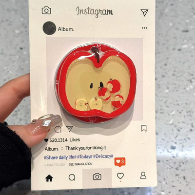 ins半块苹果摇摇乐磁吸支架适用MagSafe手机强力吸附桌面懒人支架