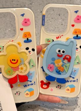 适用iPhone16pro/15手机壳苹果13趣味小动物台灯电话玩具13promax个性14promax简约15promax硬壳14PRO新款