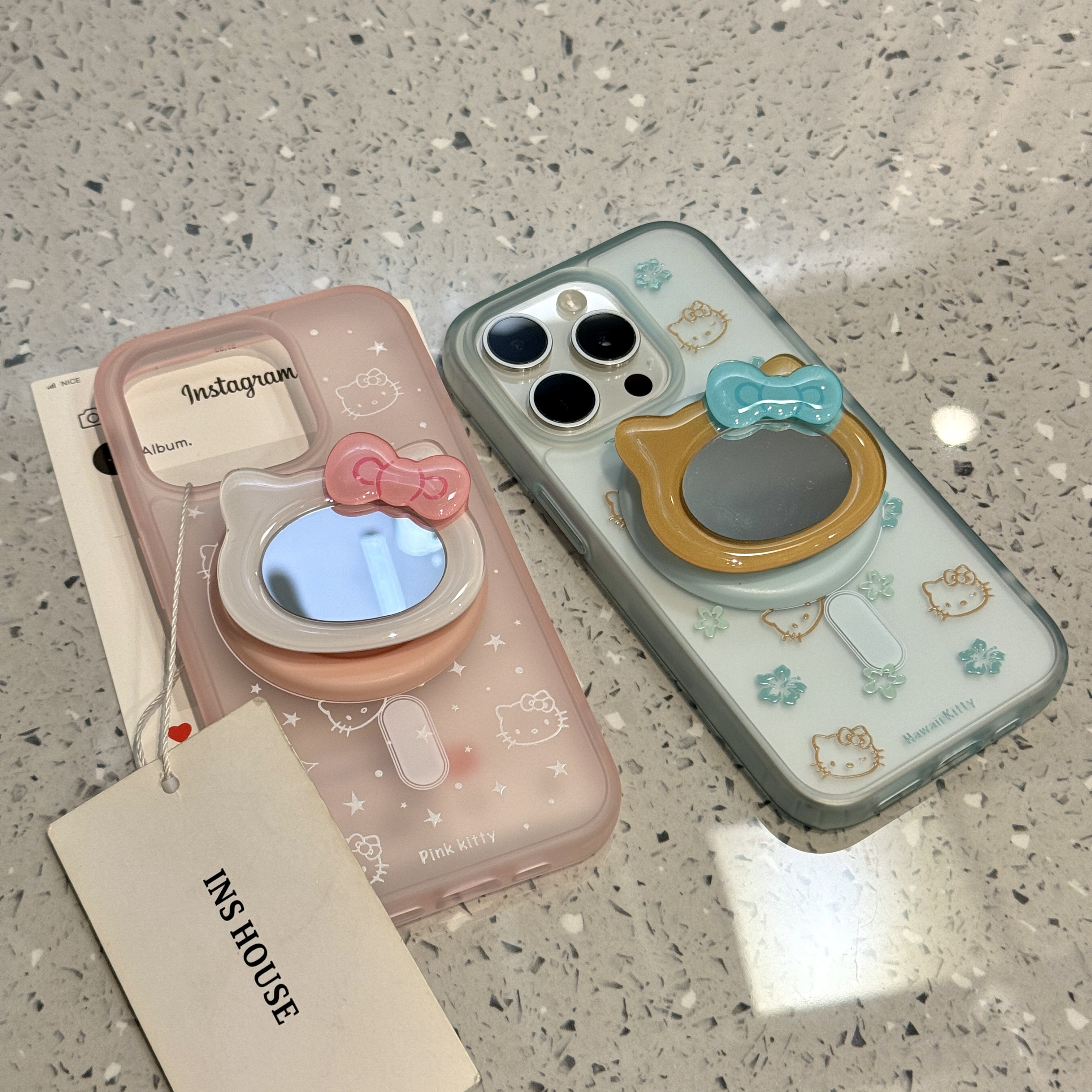 透色线条卡通星星花朵镜子磁吸支架适用iPhone17promax/16手机壳苹果13全包13pro个性14promax磁吸壳15promax