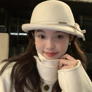 白月光羊毛千金礼帽女秋冬法式