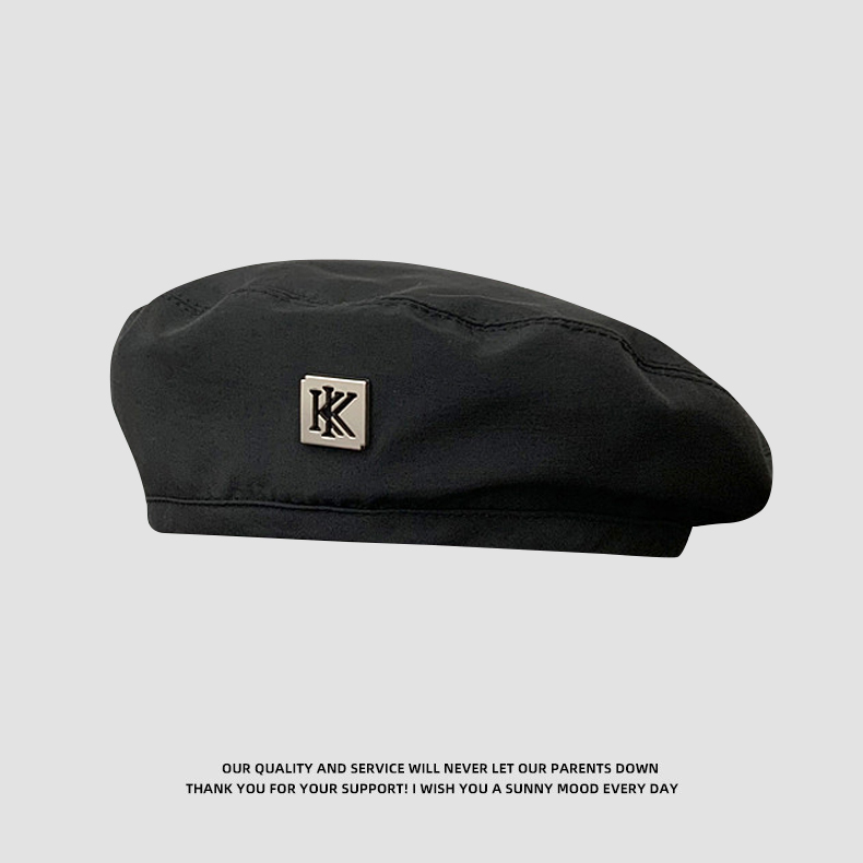 k标黑色贝雷帽子女ins潮ins酷