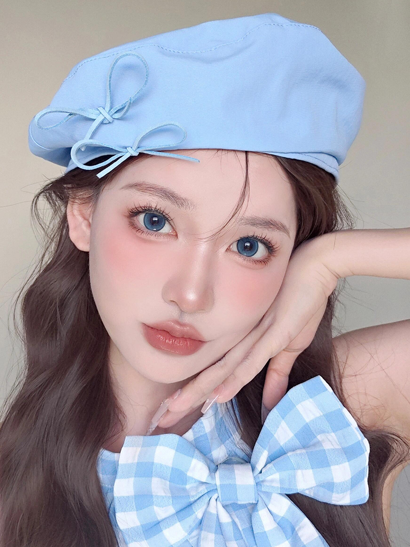 韩系ins蝴蝶结贝雷帽女生春夏薄款甜美可爱画家帽百搭蓓蕾帽子潮