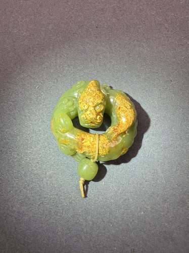 河磨玉马蜂料仿古神兽吊坠手把件