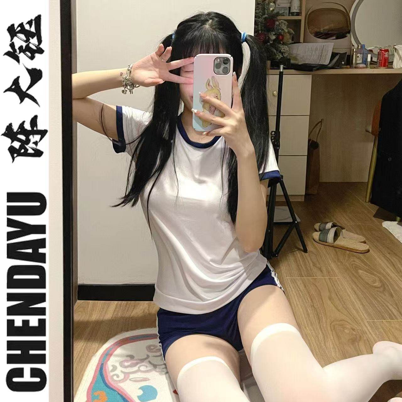纯欲风短袖睡衣女夏季薄款