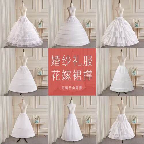 婚纱礼服裙撑带拉链款花嫁洛丽塔