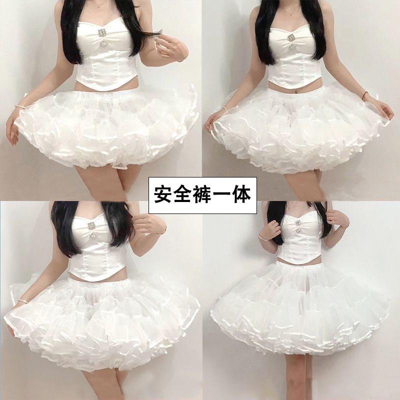 鸭屁股暴力裙撑35cm安全裤一体洛丽塔lolita南瓜裤超蓬短款无骨撑