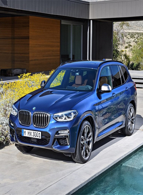 宝马原厂X3 G01 G08 X4 G02柿灰色中网主动进气格栅獠牙银耳侧腮