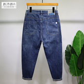 斜插袋直脚休闲长裤 布冷布热 男男士 水洗宽松小直筒牛仔裤 潮 秋季